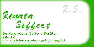 renata siffert business card
